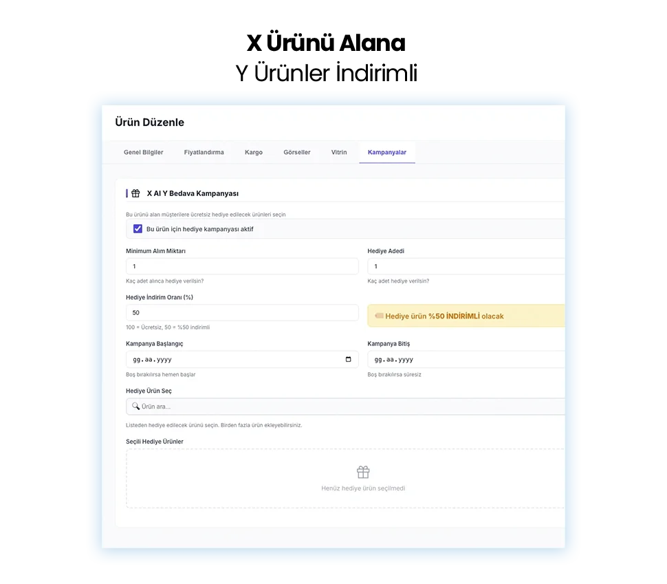Satış arttıran kampanya düzenleyin